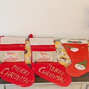 Vintage  Christmas Stockings Set